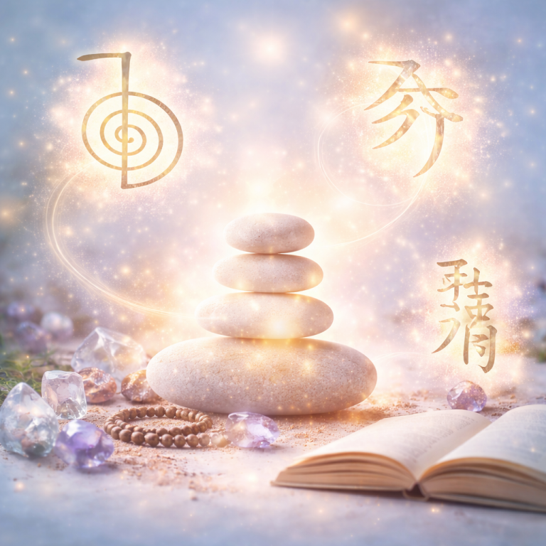 Muster mit spiralförmigen Designs und einem zentralen, metallischen Pfeiler.