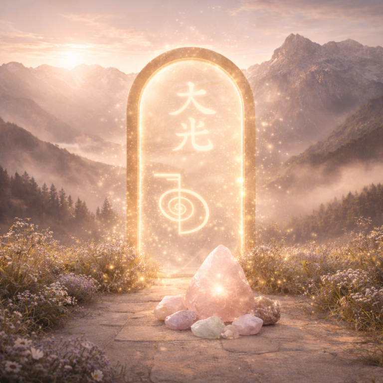 Muster mit spiralförmigen Designs und einem zentralen, metallischen Pfeiler.